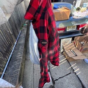Men's Red & Black Buffalo Plaid Sherpa-Lined Jacket